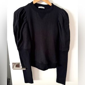Ulla Johnson Black Philo Puff Sleeve Sweatshirt - Size S